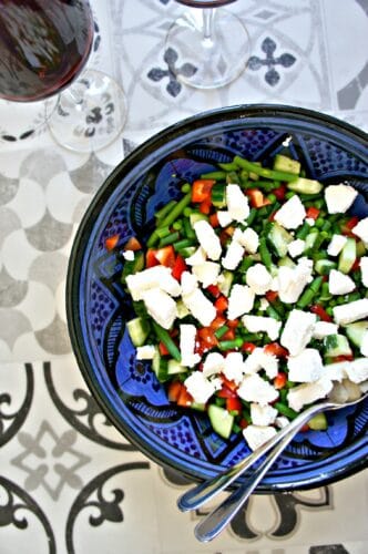 Bønnesalat med feta - Opskrift på lækker, sund salat med grønne bønner