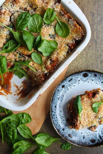 Vegetarlasagne - Opskrift på lækker og sund lasagne med spinat