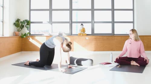 Cathrine underviser online yogaklassen Detox yin yang