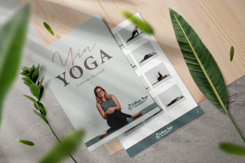 Kursusmateriale fra Yin yogakursus med yin yoga grundstillinger og kinesisk medicin