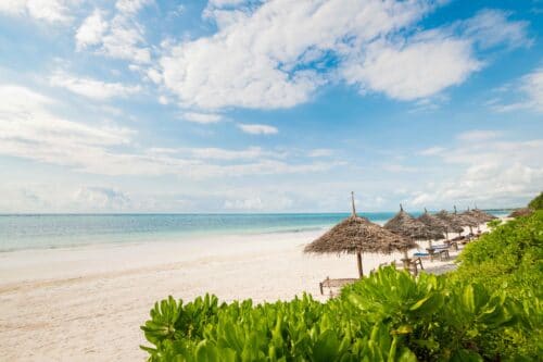 Stranden fra Yogaferie på Zanzibar