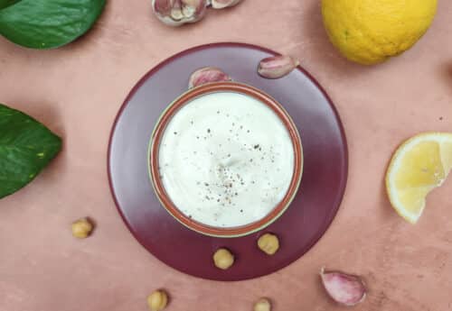 Vegansk aioli med hvidløg